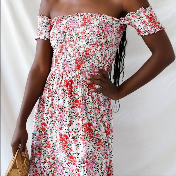 Lulus Off the Shoulder Dress - Picture 2 of 3